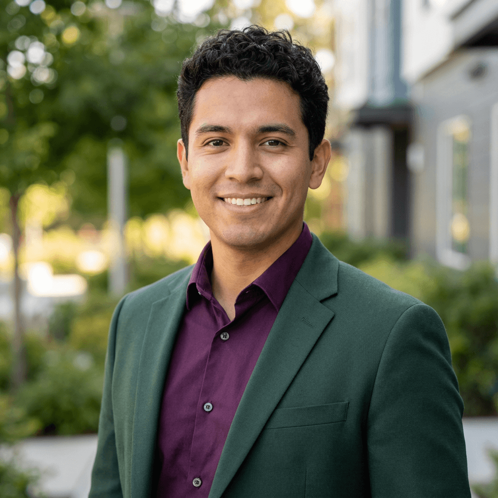David Ortega, a Hispanic man in his mid 20s, casual attire during a move-out